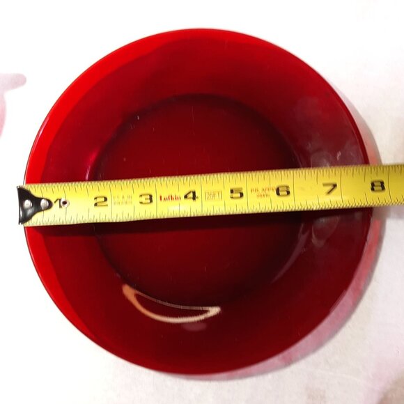 5 PC PLACE SETTING Service for 4 ANCHOR HOCKING ROYAL RUBY RED DINNERWARE - Picture 4 of 7